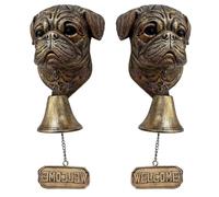 Ringitura del cane per saluto, campanello per esterni in metallo retrò, anello della porta d'ingresso decorativa per fattoria, porta d'ingresso con un motivo pekinese