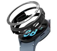 Ringke Air Sports + Bezel Styling Combo Compatibile con Cover Samsung Galaxy Watch 5 44mm, Custodia Antiurto TPU e Ghiera Anti Graffio Alluminio - Black / 10 (AL) Silver