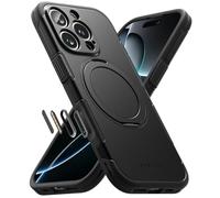 Ringke Alles Compatibile con Cover iPhone 16 Pro, Compatibile con Accessori Magnetici, Cover Antiurto con Cavalletto Regolabile e Copertura Abilitata per il Controllo Fotocamera - Black