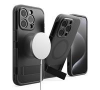 Ringke Alles Compatibile con Cover iPhone 15 Pro Max, Cover Protettiva Antiurto con Cavalletto Regolabile Incorporato Compatibile con Accessori Magnetici - Black