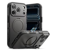 Ringke Alles Pro Compatibile con Cover iPhone 17 Pro Max, Custodia per Telefono Resistente con Supporto Girevole e Copertura per il Pulsante di Controllo Della Fotocamera - Gunmetal