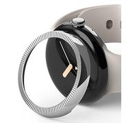 Ringke Bezel Styling Compatibile con Cover Google Pixel Watch (2022), Ghiera Anti Graffio Acciaio Inossidabile Adesivo Accessorio - 40-42 (ST) Silver Argento