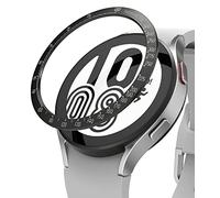 Ringke Bezel Styling Compatibile con Cover Samsung Galaxy Watch 5 e Galaxy Watch 4 44mm, Ghiera Anti Graffio Acciaio Inossidabile Adesiva Accessorio - Black (44-03)