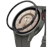 Ringke Bezel Styling Compatibile con Cover Samsung Galaxy Watch 5 PRO 45mm, Ghiera Anti Graffio Stainless Steel Adesivo Accessorio - 45-33 (ST) Black Nero