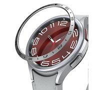 Ringke Bezel Styling Compatibile con Cover Samsung Galaxy Watch 6 Classic 43mm, Ghiera Anti Graffio Stainless Steel Adesivo Accessorio - 43-01 (ST) Silver