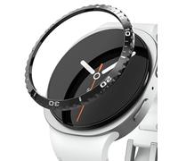 Ringke Bezel Styling Compatibile con Cover Samsung Galaxy Watch 8 40mm, Ghiera Anti Graffio Stainless Steel Adesivo Accessorio - 40-02 (ST) Black