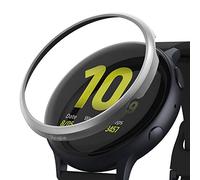 Ringke Bezel Styling Compatibile con Cover Samsung Galaxy Watch Active 2 40mm, Ghiera Anti Graffio Acciaio Inossidabile Adesiva Accessorio - Silver (40-09)