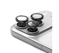 Ringke Camera Lens Frame Glass (2 Pezzi) Compatibile con Protezione Fotocamera iPhone 17 Pro Max e iPhone 17 Pro, Protezione Fotocamera Lenti Cover in Vetro Temperato Telaio Alluminio - Black