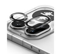 Ringke Camera Lens Frame Glass (2 Pezzi) Compatibile con Protezione Fotocamera Nothing Phone (4a) Pro, Protezione Fotocamera Lenti Cover in Vetro Temperato Telaio Alluminio - Black