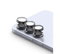 Ringke Camera Lens Frame Glass (2 Pezzi) Compatibile con Protezione Fotocamera Samsung Galaxy S25, Protezione Obiettivo Fotocamera Copertura in Vetro Temperato Telaio in Lega di Alluminio - Black