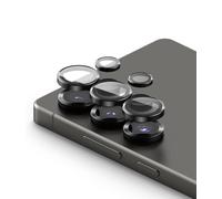 Ringke Camera Lens Frame Glass (2 Pezzi) Compatibile con Protezione Fotocamera Samsung Galaxy S25 Ultra, Protezione Obiettivo Fotocamera Copertura in Vetro Telaio in Lega di Alluminio - Black