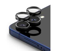 Ringke Camera Lens Frame Glass (2 Pezzi) Compatibile con Samsung Galaxy Z Flip 7, Protezione Obiettivi Fotocamera Copertura in Vetro Temperato Telaio in Lega di Alluminio - Black