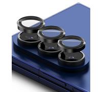 Ringke Camera Lens Frame Glass (2 Pezzi) Compatibile con Samsung Galaxy Z Fold 7, Protezione Obiettivo Fotocamera Copertura in Vetro Temperato Telaio in Lega di Alluminio - Black