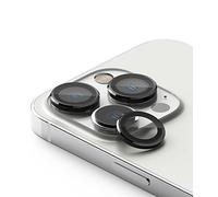 Ringke Camera Lens Frame Glass Compatibile con iPhone 14 Pro Max (6.7'') e iPhone 14 Pro (6.1''), Protezione Fotocamera Lenti Cover in Vetro Temperato, Telaio Alluminio - Black Nero