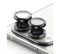 Ringke Camera Lens Frame Glass Compatibile con Protezione Fotocamera Samsung Galaxy S25 Edge, Protezione Obiettivo Fotocamera Copertura in Vetro Telaio in Lega di Alluminio - Black