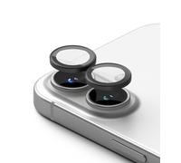 Ringke Camera Lens Frame Glass (2 Pezzi) Compatibile con Protezione Fotocamera iPhone 16 Plus e iPhone 16, Protezione Fotocamera Lenti Cover in Vetro Temperato Telaio Alluminio - Black