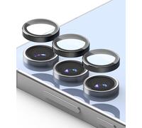 Ringke Camera Lens Frame Glass (2 Pezzi) Compatibile con Protezione Fotocamera Samsung Galaxy S24 FE, Protezione Obiettivo Fotocamera Copertura in Vetro Temperato Telaio in Lega di Alluminio - Black