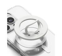 Ringke Dual Magnetic Silicone Ring, Compatibile con Custodie Magnetiche per Telefono, Supporto Magnetico Rimovibile per Telefono su Entrambi i Lati - White