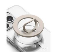 Ringke Dual Magnetic Silicone Ring, Compatibile con Custodie Magnetiche per Telefono, Supporto Magnetico Rimovibile per Telefono su Entrambi i Lati - Warm Gray