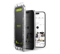 Ringke Easy Slide Privacy Tempered Glass (2 Pezzi) Pellicola Protezione Compatibile con iPhone 16 Plus, Anti-Spy Pellicola Protettiva Vetro Temperato con Strumento di Installazione Facile