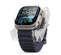 Ringke Easy Slide Tempered Glass (2 Pezzi) Compatibile con Pellicola Apple Watch Ultra 3/2 / 1, Copertuna Totale Pellicola Protettiva Trasparente Antigraffio Infrangibile