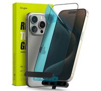 Ringke Full Cover Glass Copertura Totale Vetro Compatibile con Pellicola Protezione iPhone 15 Pro Max, Premium Pellicola Protettiva Infrangibile Vetro Temperato Copertura Totale