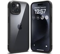 Ringke Fusion Bold Compatibile con Cover iPhone 15 Plus, Paraurti Cornice Audace Antiurto Anti-Ingiallimento con Ottimo Grip e Custodia Posteriore Rigida PC Trasparente - Black Nero