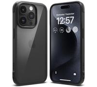 Ringke Fusion Bold Compatibile con Cover iPhone 15 Pro Max, Paraurti Antiurto Anti-Ingiallimento con Ottimo Grip e Custodia Posteriore Rigida PC Trasparente - Black Nero