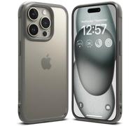 Ringke Fusion Bold Compatibile con Cover iPhone 15 Pro, Retro Rigido PC Opaco e Custodia Paraurti Antiurto Anti-Ingiallimento con Ottima Grip - Matte Gray Grigio
