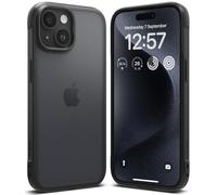Ringke Fusion Bold Compatibile con Cover iPhone 15, Retro Rigido PC Opaco e Custodia Paraurti Cornice Audace Antiurto Anti-Ingiallimento con Ottima Grip - Matte Black Nero