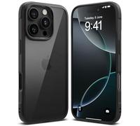 Ringke Fusion Bold Compatibile con Cover iPhone 16 Pro Max, Paraurti Antiurto Anti-Ingiallimento con Ottimo Grip e Custodia Posteriore Rigida PC Trasparente - Black