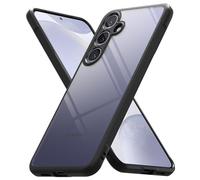 Ringke Fusion Bold Compatibile con Cover Samsung S24, Paraurti Antiurto Anti-Ingiallimento con Ottimo Grip e Custodia Posteriore Rigida PC Trasparente Disegnato per Cover Samsung Galaxy S24 - Black