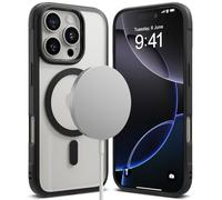 Ringke Fusion Bold Magnetic Compatibile con Cover iPhone 16 Pro, Retro Rigido PC e Custodia Paraurti Antiurto Anti-Ingiallimento con Ottima Grip - Black
