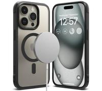 Ringke Fusion Bold Magnetic Compatibile con MagSafe per Cover iPhone 15 Pro, Retro Rigido PC Opaco e Custodia Paraurti Antiurto Anti-Ingiallimento con Ottima Grip - Matte Black Nero