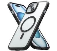 Ringke Fusion Bold Magnetic Compatibile con MagSafe per Cover iPhone 15, Retro Rigido PC Opaco e Custodia Paraurti Antiurto Anti-Ingiallimento con Ottima Grip - Matte Black Nero