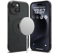 Ringke Fusion Bold Magnetic Compatibile con MagSafe per Cover iPhone 15 Plus, Retro Rigido PC Opaco e Custodia Paraurti Antiurto Anti-Ingiallimento con Ottima Grip - Matte Black Nero