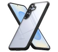 Ringke Fusion Bold Compatibile con Cover Samsung Galaxy S25 Plus / S24 Plus, Paraurti Antiurto Anti-Ingiallimento con Custodia Posteriore Rigida PC Trasparente - Black