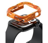 Ringke Fusion Bumper Compatibile con Cover Apple Watch 11/10 46mm, Custodia Paraurti Antiurto Protettiva Durevole Trasparente a Doppio Strato - Neon Orange