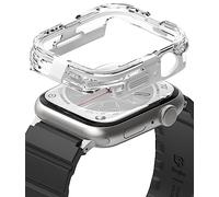 Ringke Fusion Bumper Compatibile con Cover Apple Watch 9/8 / 7 45mm, SE3 / SE2 / SE / 6/5 / 4 44mm, Custodia Paraurti Antiurto Protettiva Durevole Trasparente a Doppio Strato - White