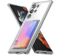 Ringke Fusion Card Compatibile con Cover Galaxy S22 Ultra 5G (2022), Custodia Trasparente Portacarte Sottile Retro Rigido Antiurto Paraurti TPU