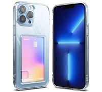 Ringke Fusion Card Compatibile con Cover iPhone 13 Pro Max (2021), Custodia Trasparente Portacarte Sottile Retro Rigido Antiurto Paraurti TPU - Clear