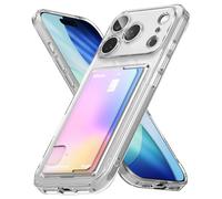 Ringke Fusion Card Compatibile con Cover iPhone 17 Pro, Custodia Portafoglio Trasparente con Porta Carte Integrato per Ricarica Wireless - Clear