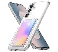 Ringke Fusion Card Compatibile con Cover Samsung Galaxy S25 FE, Custodia Protettiva con Portafoglio Carte Trasparente - Clear