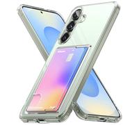 Ringke Fusion Card Compatibile con Cover Samsung Galaxy S25 Plus, Custodia Protettiva con Portafoglio Carte Trasparente - Clear