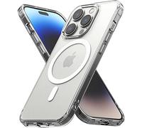 Ringke Fusion Magnetic Compatibile con Cover iPhone 14 Pro (6.1''), MagSafe Custodia Anti-Impronta Antigraffio Opaca Retro Rigida con Antiurto Paraurti - Matte Clear
