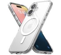 Ringke Fusion Magnetic Compatibile con Cover iPhone 16, Compatibile con Accessori Magnetici, Custodia Trasparente e Antiurto Protettiva Robusta con e Ottima Grip - Clear