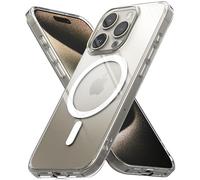 Ringke Fusion Magnetic Compatibile con MagSafe per Cover iPhone 15 Pro, Calza Perfetta, Custodia Trasparente e Antiurto Protettiva Robusta con e Ottima Grip - Clear