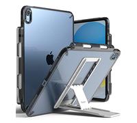 Ringke Fusion & Outstanding Compatibile con Cover iPad A16 / iPad 10th, Custodia Antiurto con Porta Penna e Supporto - Smoke Black & Light Gray
