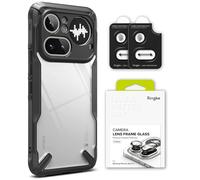 Ringke Fusion-X Black e Camera Lens Frame Glass Compatibile con Nothing Phone (4a) Pro