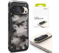 Ringke Fusion-X Camo Black e Camera Glass Compatibile con Pixel 10